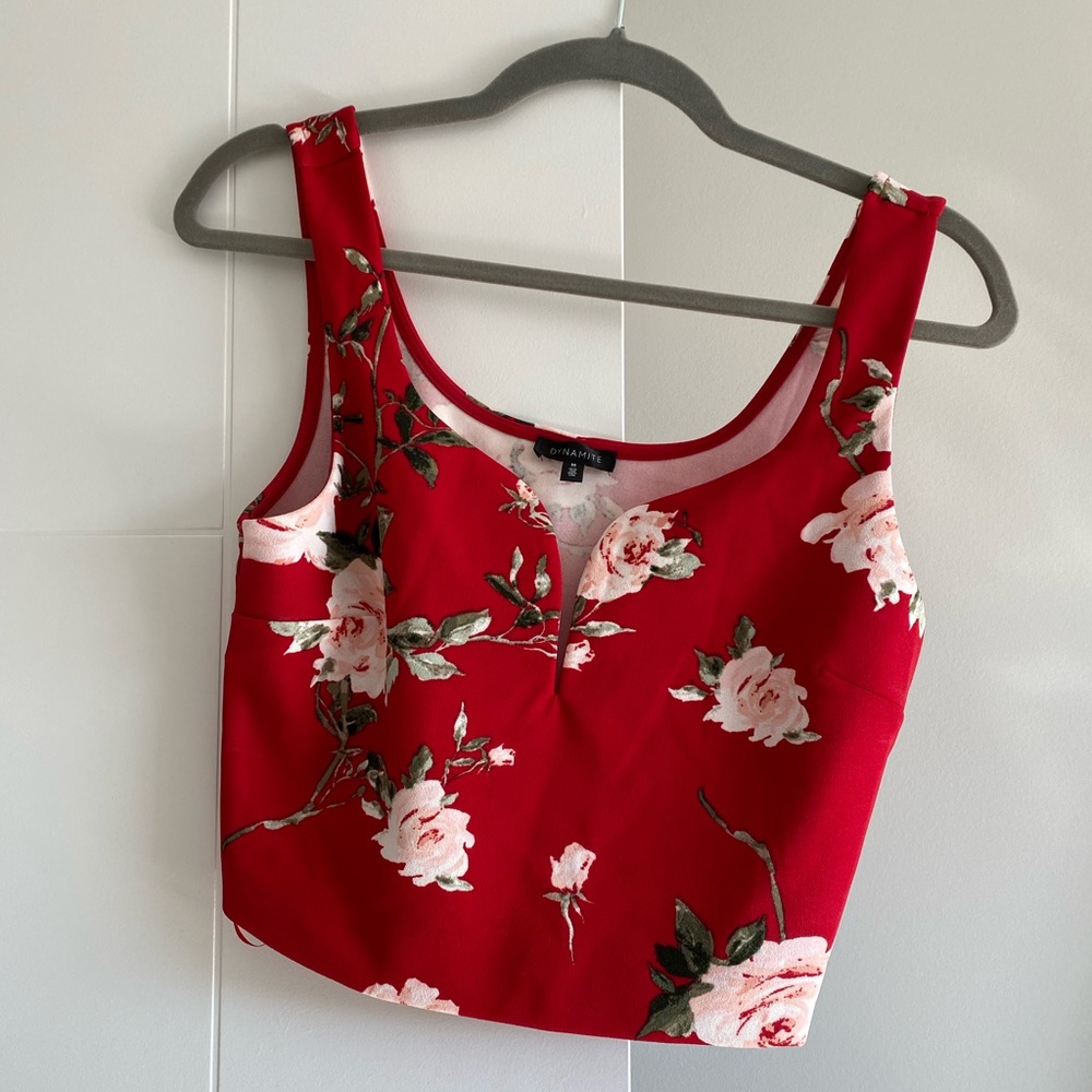 Dynamite Floral Crop Top - M